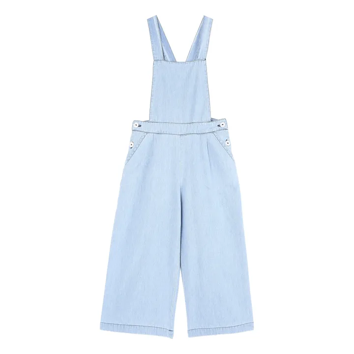 Chambray overalls | Denim blue- Product image n°0