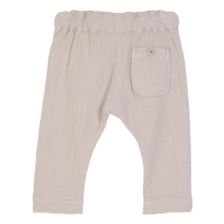 Pantalon Gaze de Coton | Gris clair- Image produit n°1