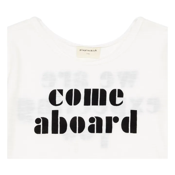 Camiseta Come Aboard de algodón orgánico | Blanco- Imagen del producto n°4