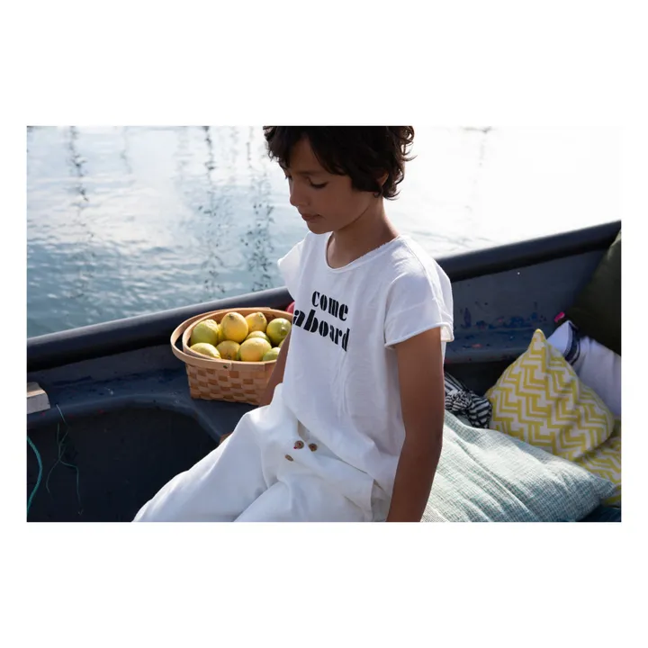 Camiseta Come Aboard de algodón orgánico | Blanco- Imagen del producto n°1