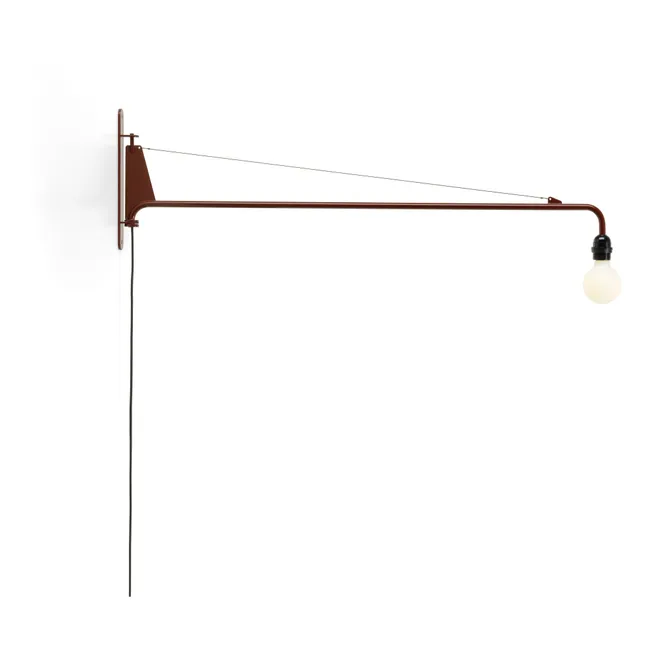 Potence Small Wall Light, Design by Jean Prouvé | Japanese red