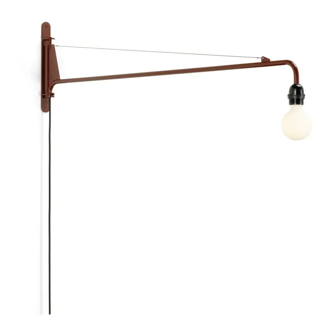 Potence Small Wall Light, Design by Jean Prouvé | Japanese red