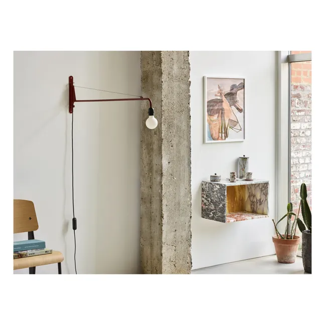 Potence Small Wall Light, Design by Jean Prouvé | Japanese red