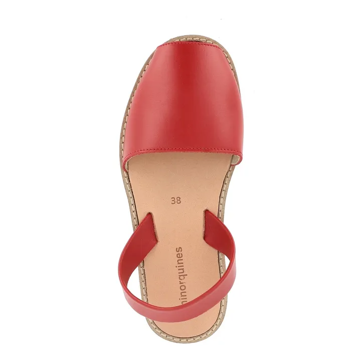 Avarca Leather Sandals - Teens & Women's Collection  | Red- Product image n°1