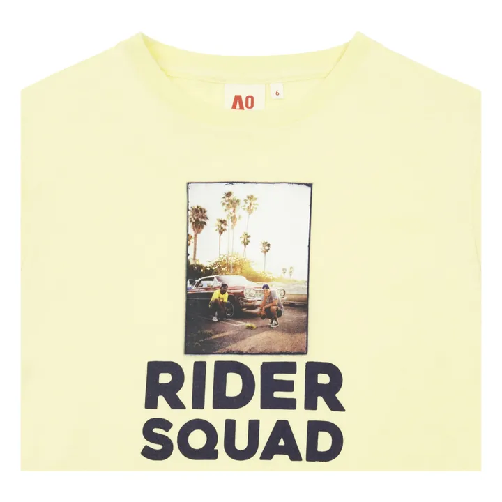 Camiseta oversize «Rider Squad» | Amarillo- Imagen del producto n°1