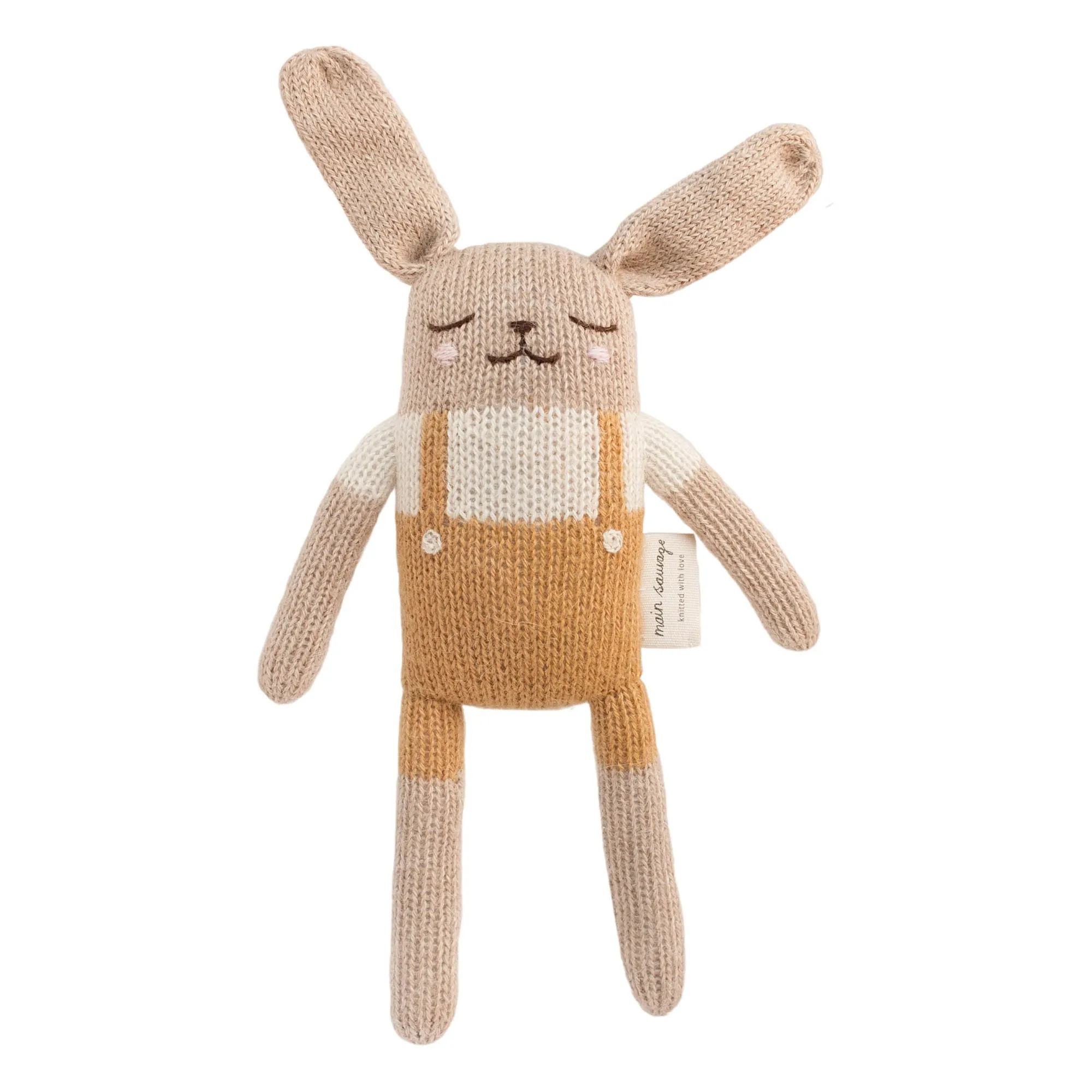 Main Sauvage Yellow Doudou Lapin Salopette