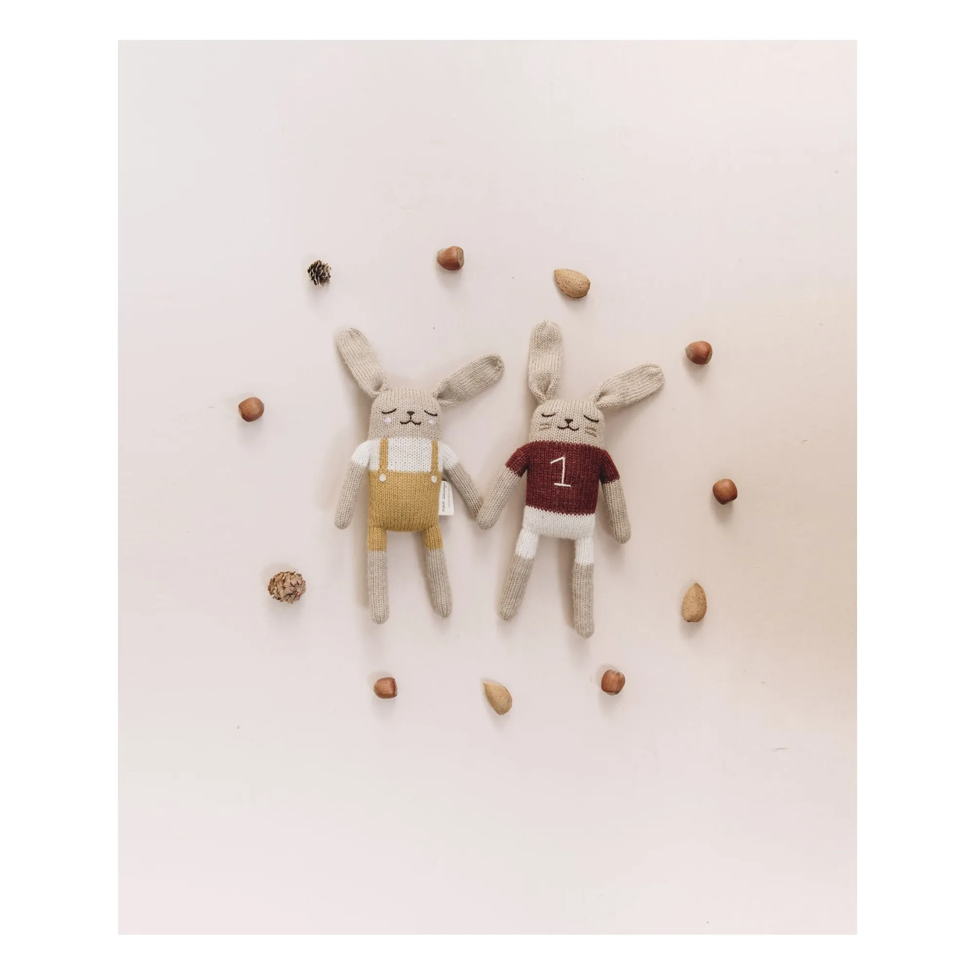 Doudou Lapin Salopette | Jaune- Image produit n°2