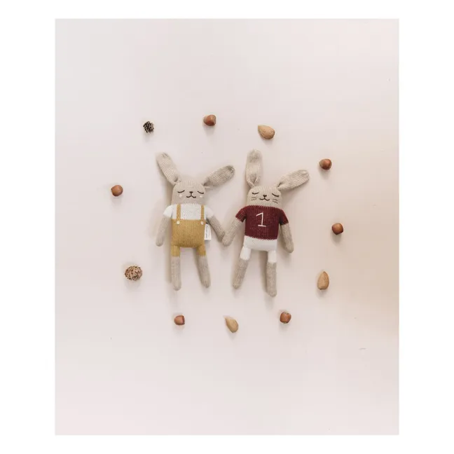 Doudou Lapin Salopette | Jaune