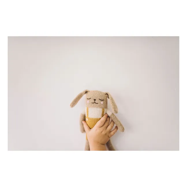 Doudou Lapin Salopette | Jaune