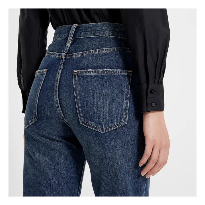 The Vintage Cropped Slim Jeans | 1 Year Worn Rigid Indigo- Product image n°4