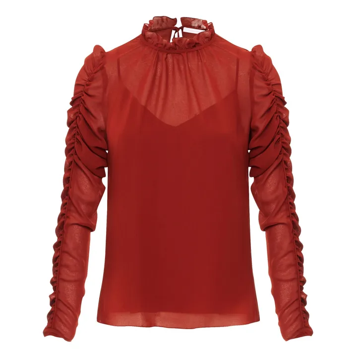Blusa con frunces | Rojo- Imagen del producto n°0