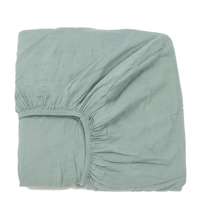 Dili Cotton Voile Fitted Sheet | Celadon