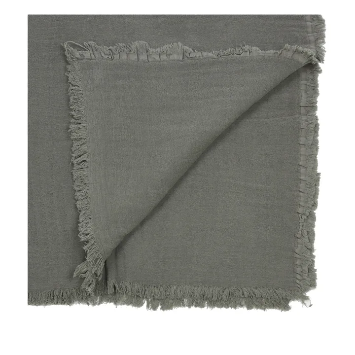 Vanly cotton muslin throw | Granit- Product image n°0