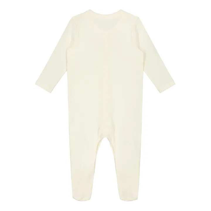 Pyjama Basique Coton Bio | Blanc cassé- Image produit n°2