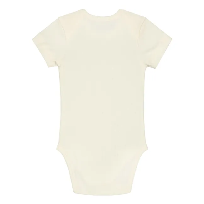 Organic Cotton Short Sleeve Bodysuits - Set of 2 | Off white