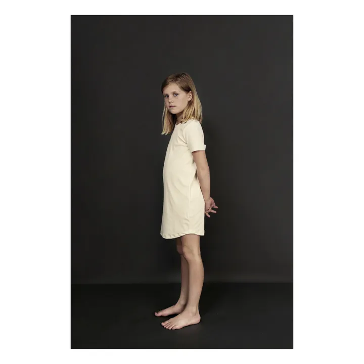 Chemise de Nuit Basique Coton Bio | Blanc cassé- Image produit n°1