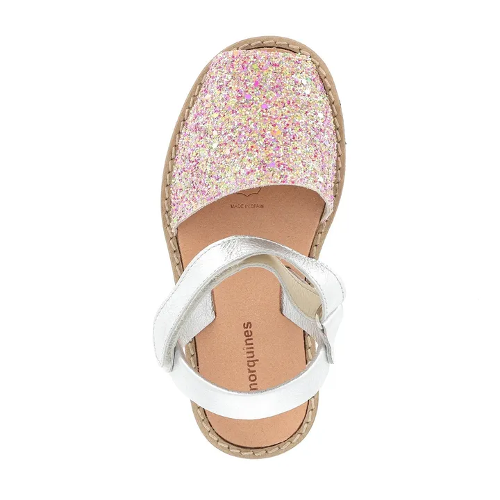 Avarca Glitter Velcro Sandals | Pink- Product image n°1