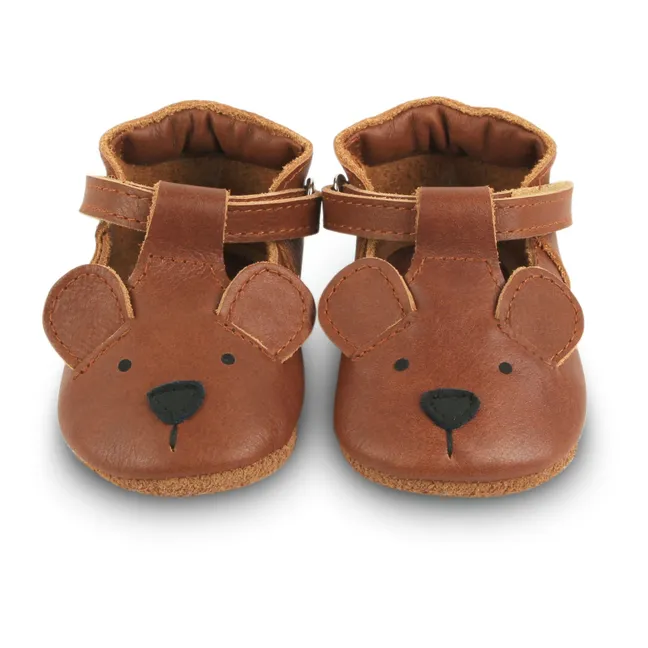 Spark Leather Slippers | Camel