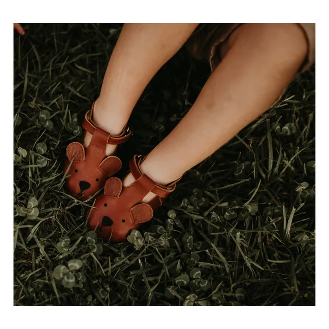 Spark Leather Slippers | Camel