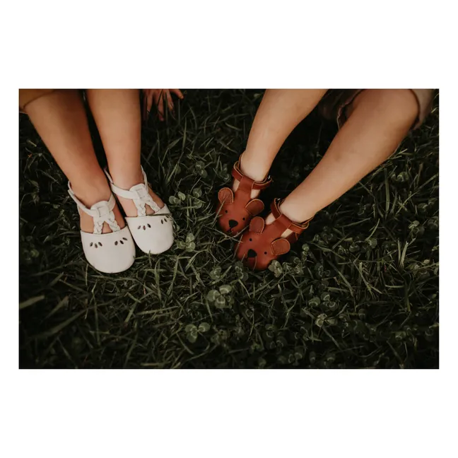 Spark Leather Slippers | Camel