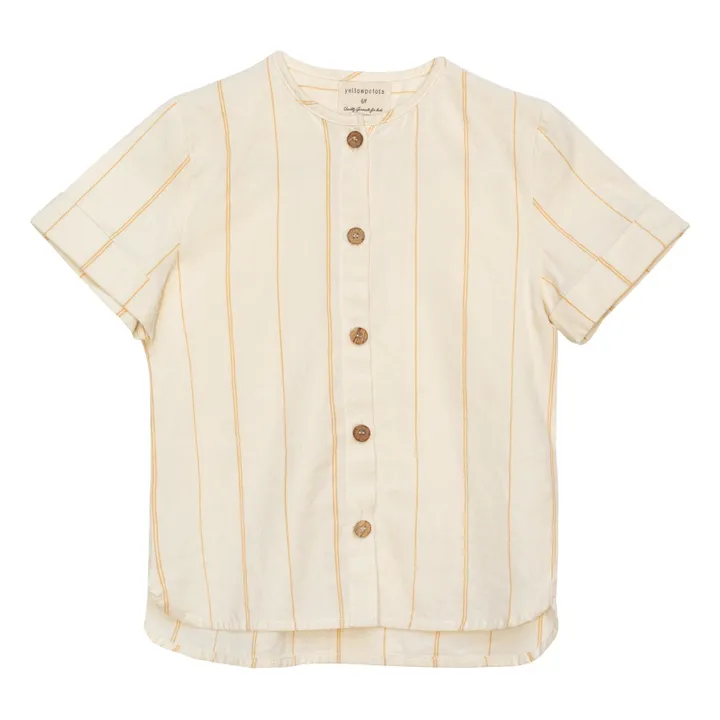Eduard Linen and Cotton Shirt | Yellow- Product image n°0