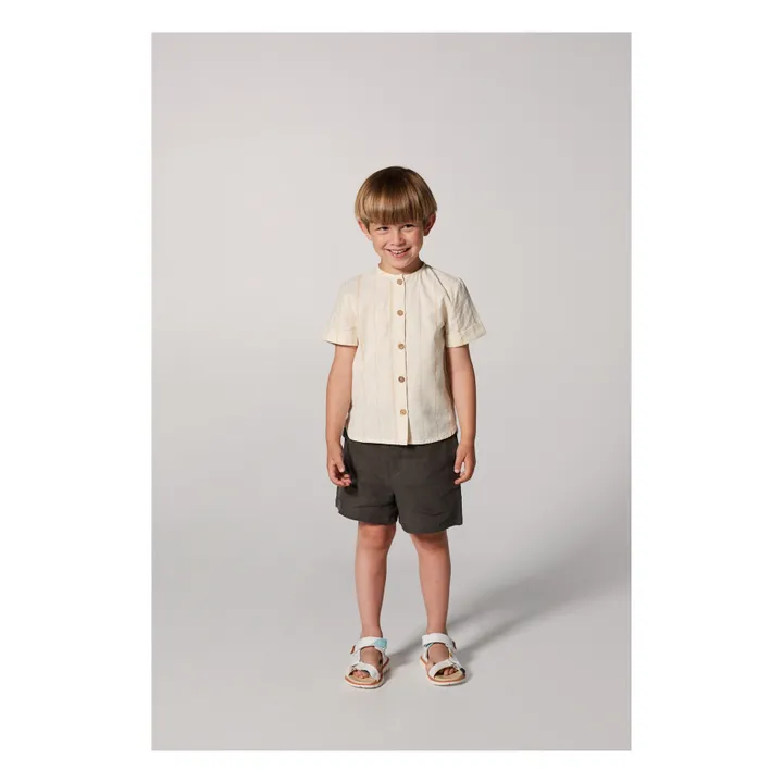 Eduard Linen and Cotton Shirt | Yellow- Product image n°1