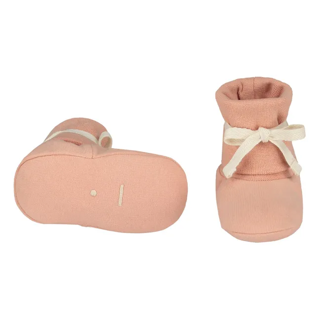 Chaussons Baby Ribbed Coton Bio | Rose