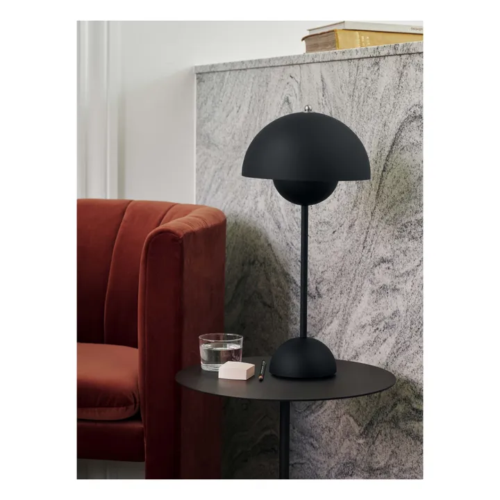 Lámpara de mesa Flowerpot VP3, Verner Panton, 1969 | Negro- Imagen del producto n°1
