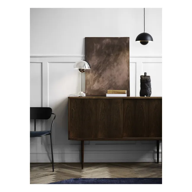 Hängeleuchte Flowerpot VP1, Verner Panton, 1968 | Schwarz