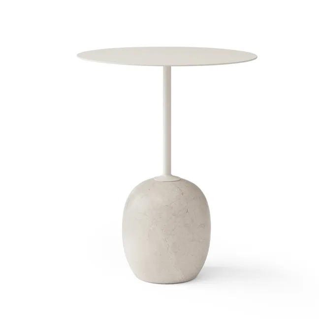 Lato LN8 Marble Side Table | White