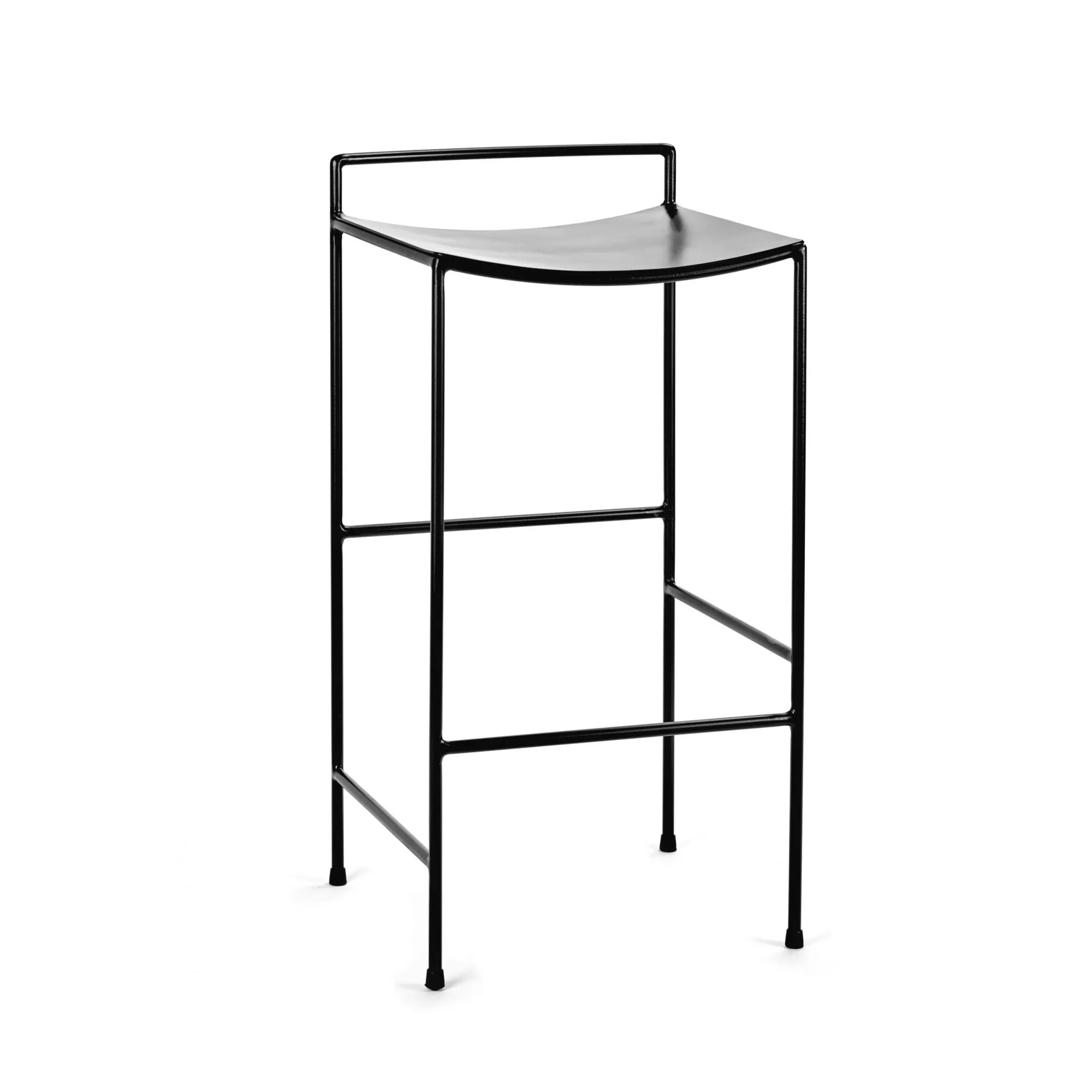 Tabouret de bar Nello en métal | Noir- Image produit n°0