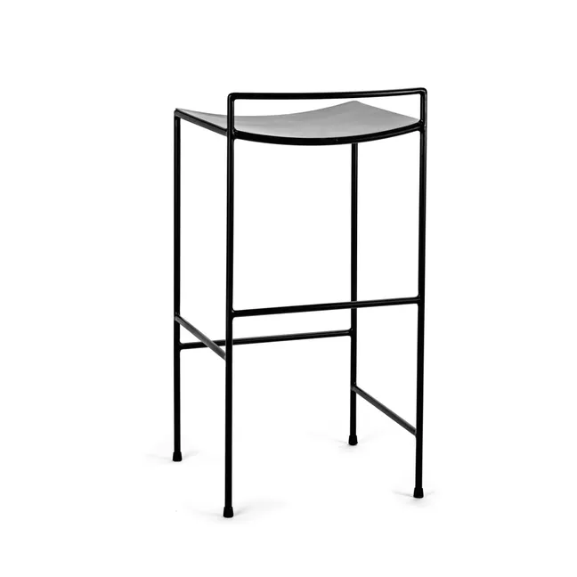 Taburete de bar Nello de metal | Negro