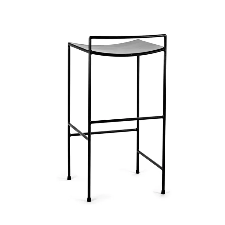 Taburete de bar Nello de metal | Negro- Imagen del producto n°3