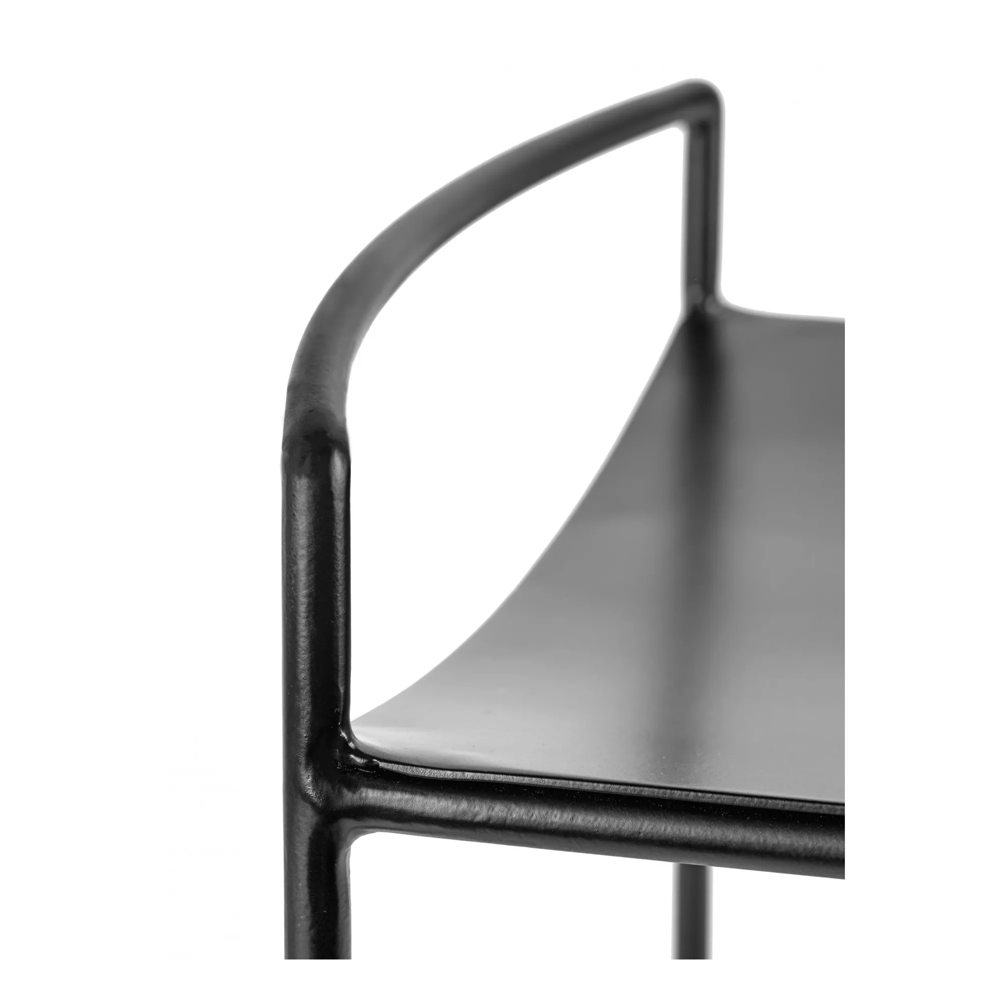 Tabouret de bar Nello en métal | Noir- Image produit n°2