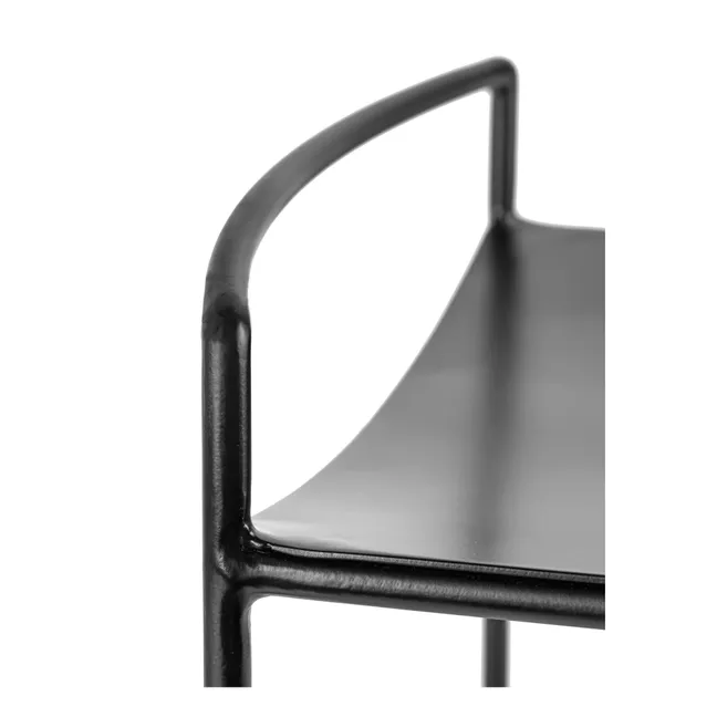 Taburete de bar Nello de metal | Negro