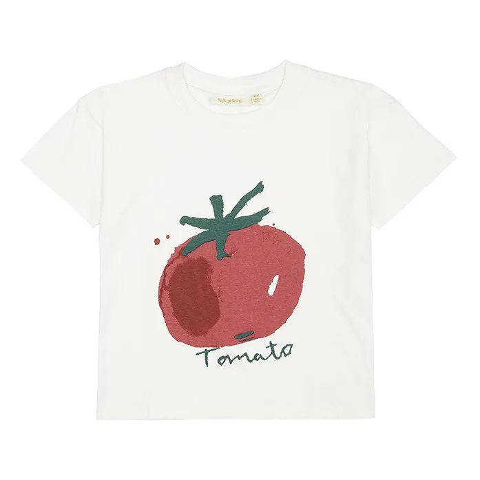 T-shirt Dharma Tomato in cotone bio | Bianco- Immagine del prodotto n°0