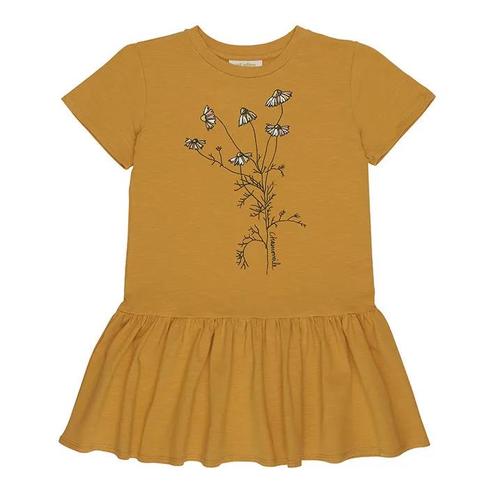 Doris Organic Cotton Dress | Ochre- Product image n°0