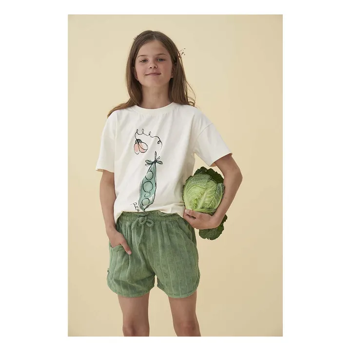 T-shirt Dharma Peas in Cotone Bio | Bianco- Immagine del prodotto n°2