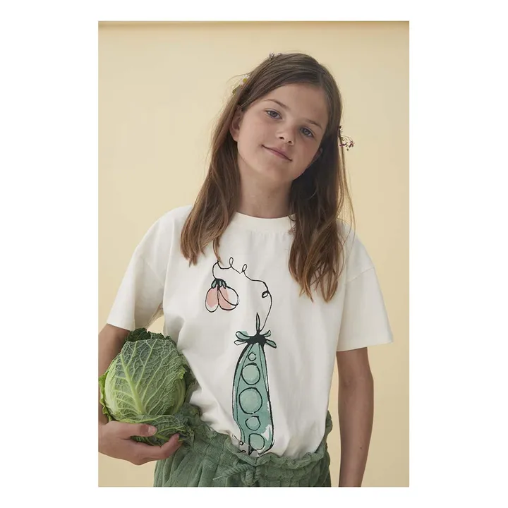 T-shirt Dharma Peas in Cotone Bio | Bianco- Immagine del prodotto n°3