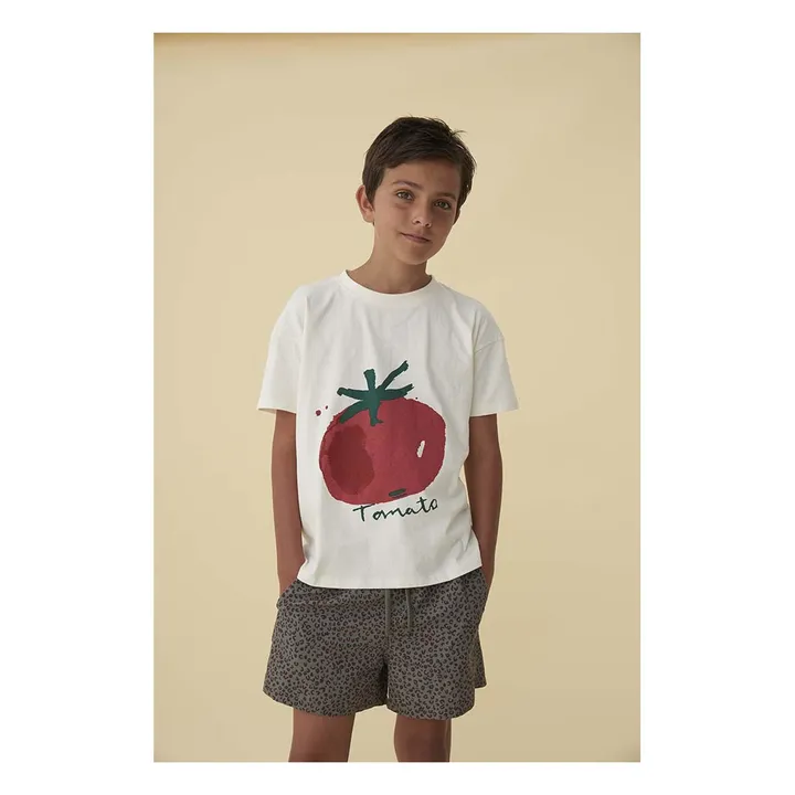 T-shirt Dharma Tomato in cotone bio | Bianco- Immagine del prodotto n°3