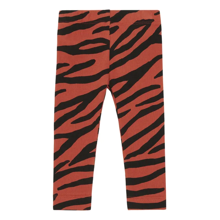 Leggings Zebra Algodón Bio | Rojo- Imagen del producto n°0