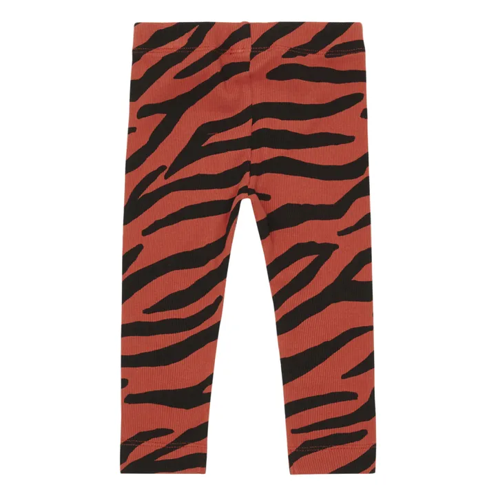 Leggings Zebra Algodón Bio | Rojo- Imagen del producto n°3