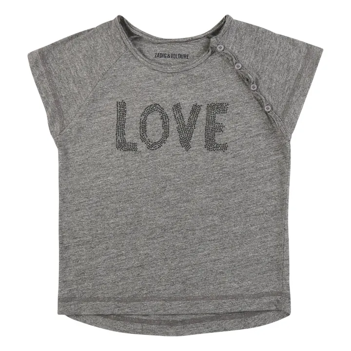 Camiseta Love | Gris Antracita- Imagen del producto n°0