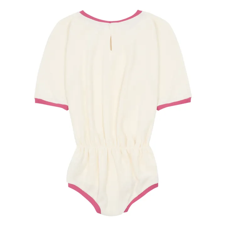 Romy Organic Terry Cloth Playsuit | Pink- Product image n°2