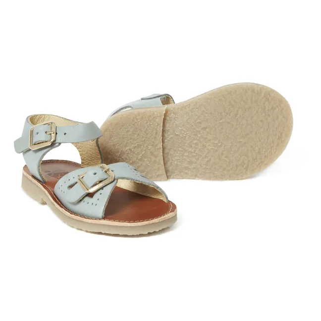 Sandalen aus Leder Pearl | Salbei