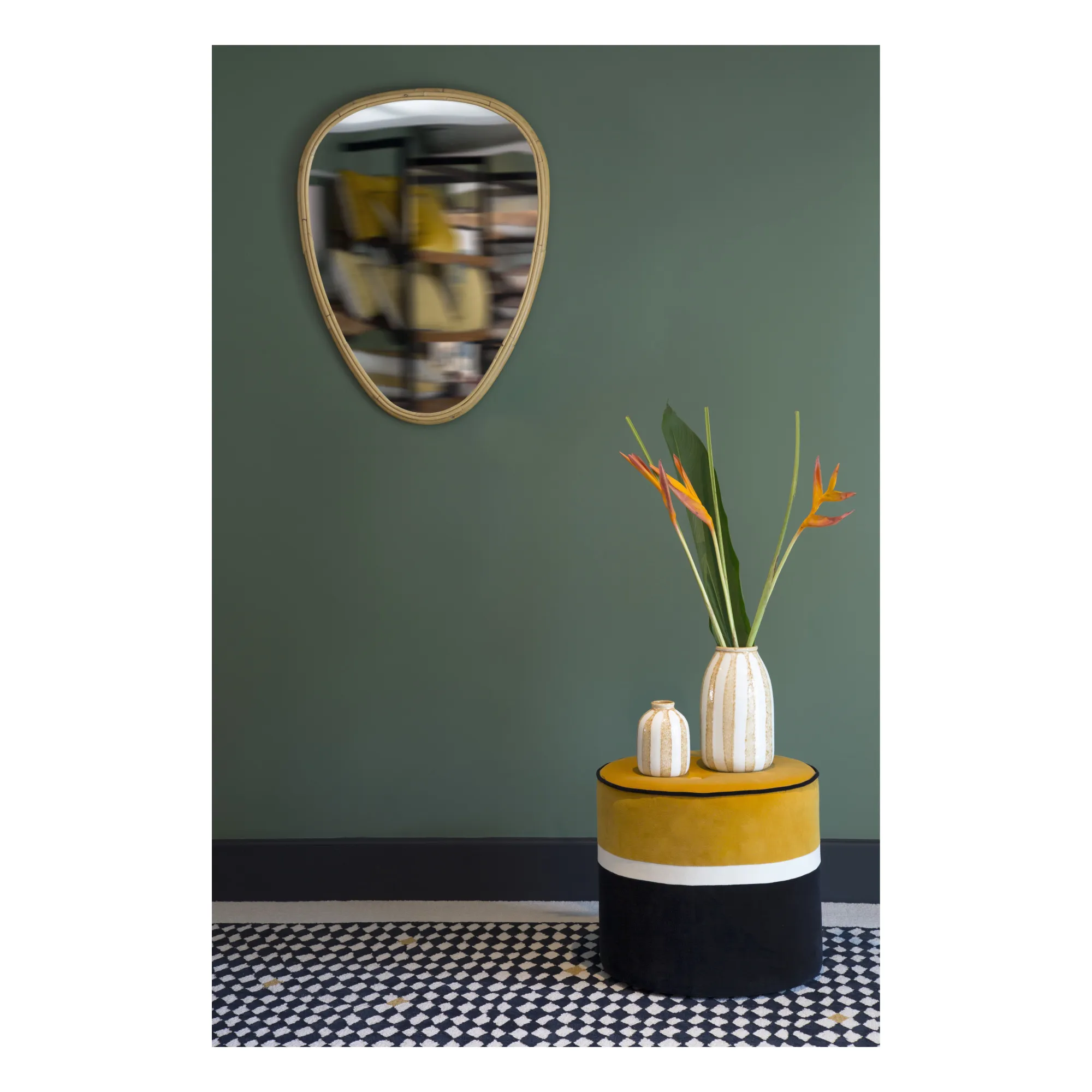 Ovo rattan mirror- Product image n°1