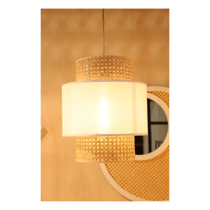 Rattan-Lampenschirm | Weiß- Produktbild Nr. 1