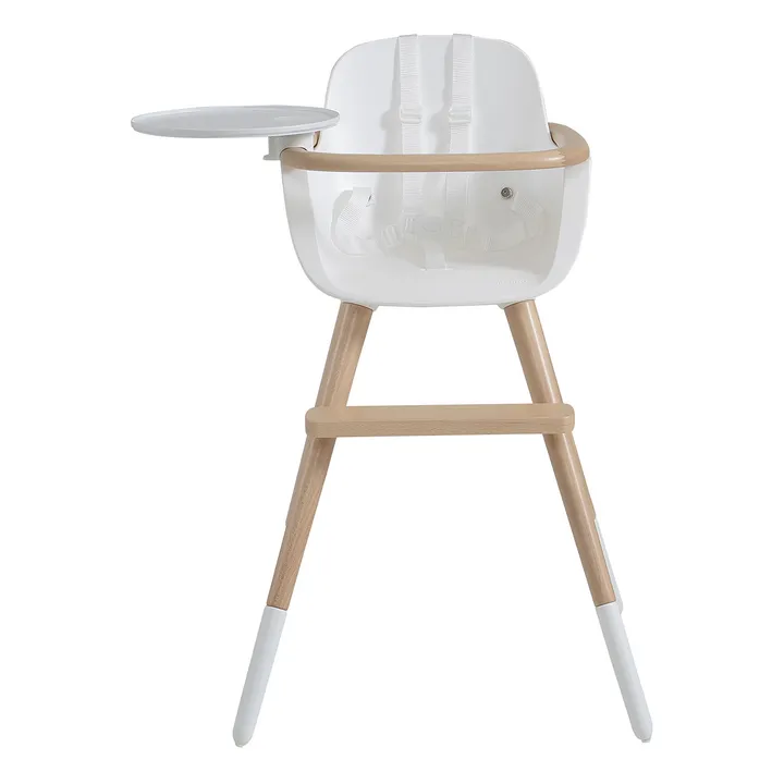 OVO PLUS ONE high chair with white harness | White- Product image n°0