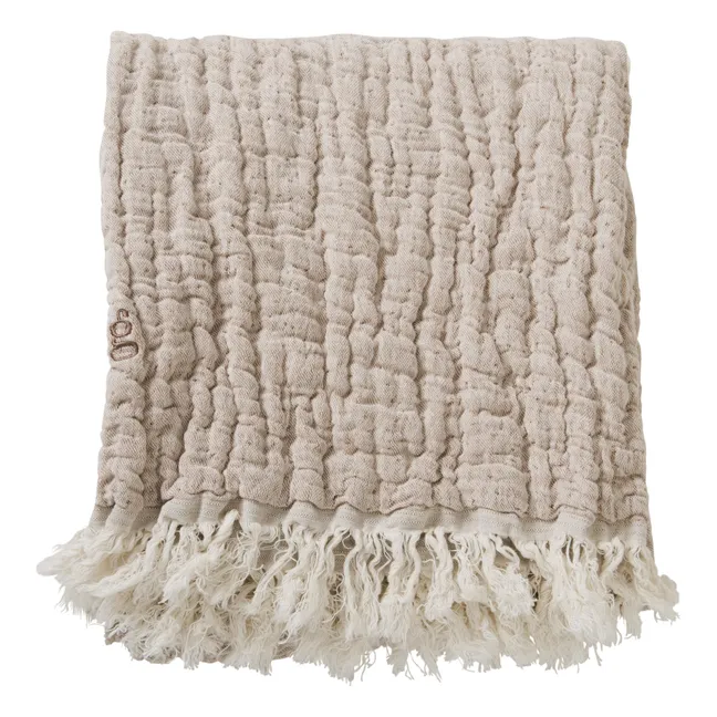 Mellow linen cotton throw | Blush