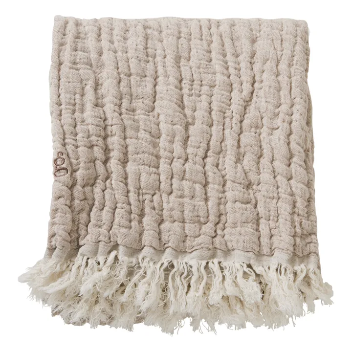 Plaid Mellow en lin et coton | Blush- Image produit n°0